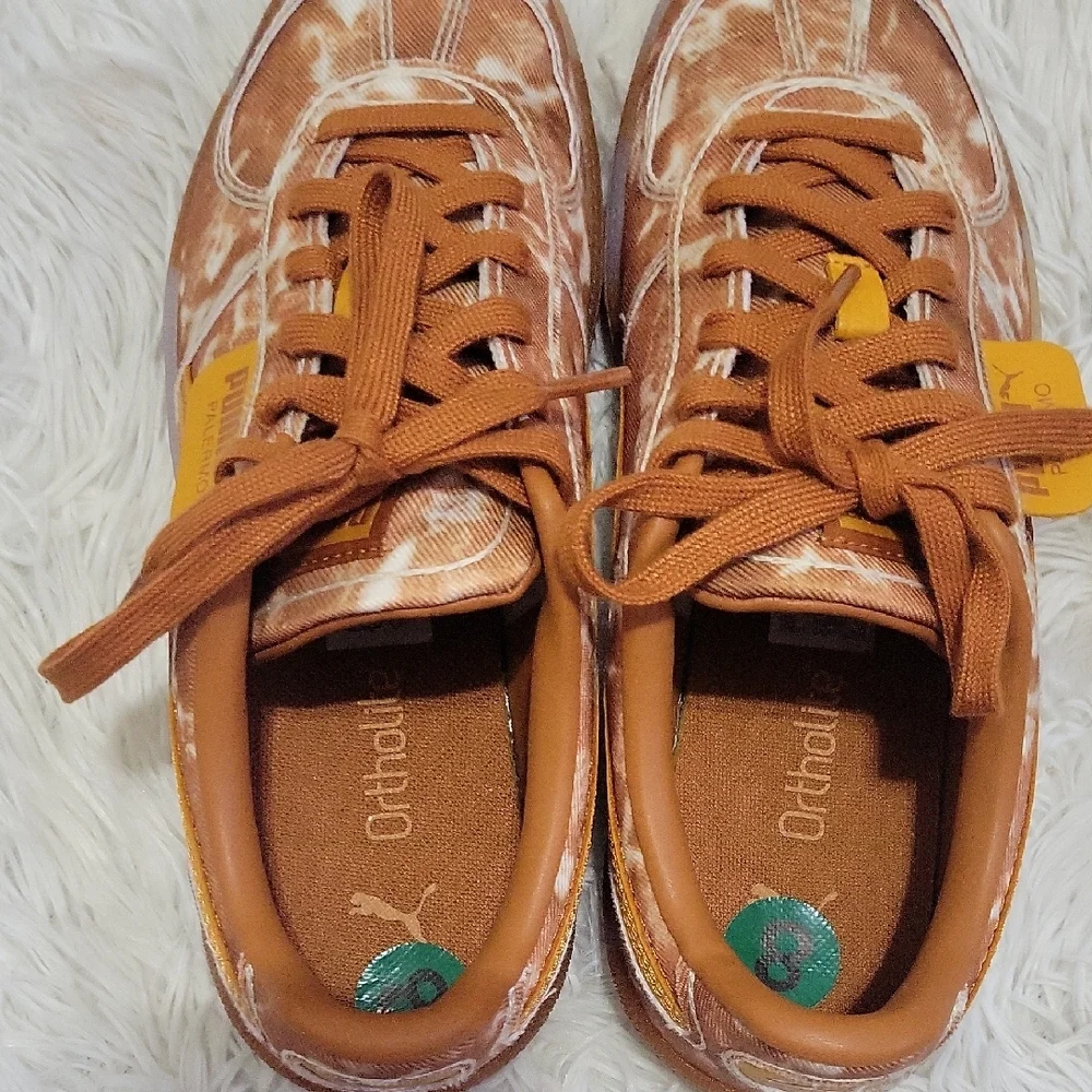 Puma Brown Tie-Dye Lace-Up Sneakers - Picture 4 of 7